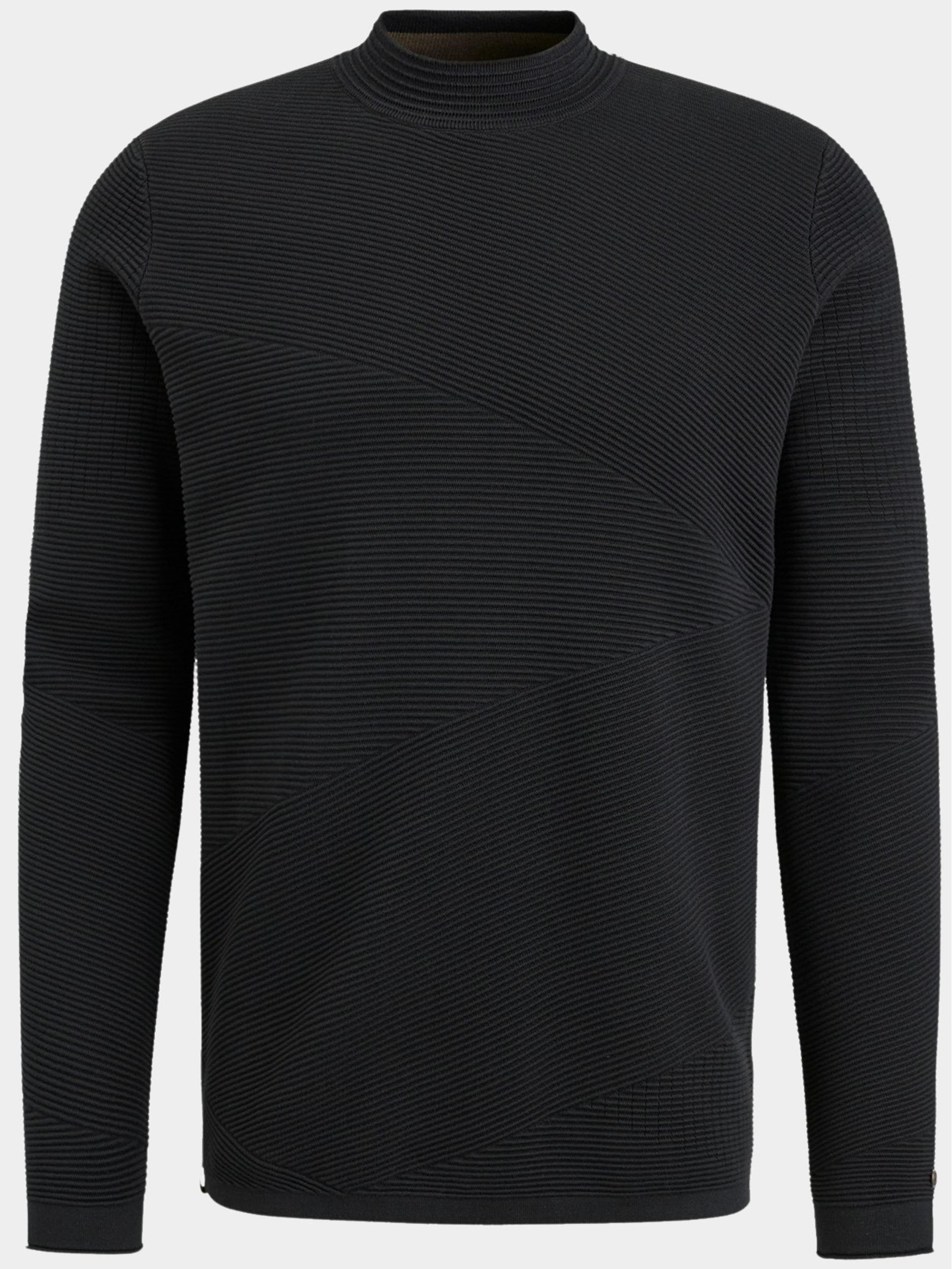 Cast Iron Pullover Zwart Mock neck cotton modal mockne CKW2309339/9067