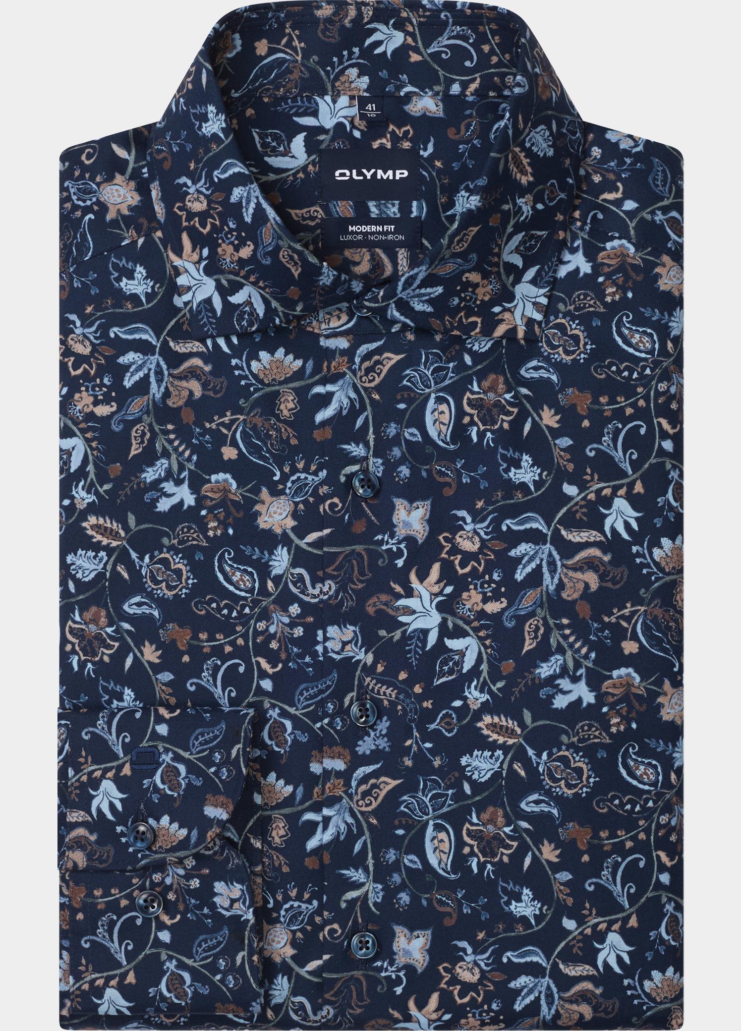 Olymp Zakelijk overhemd heren Blauw Luxor mf D.2145 o.T. 138224/18