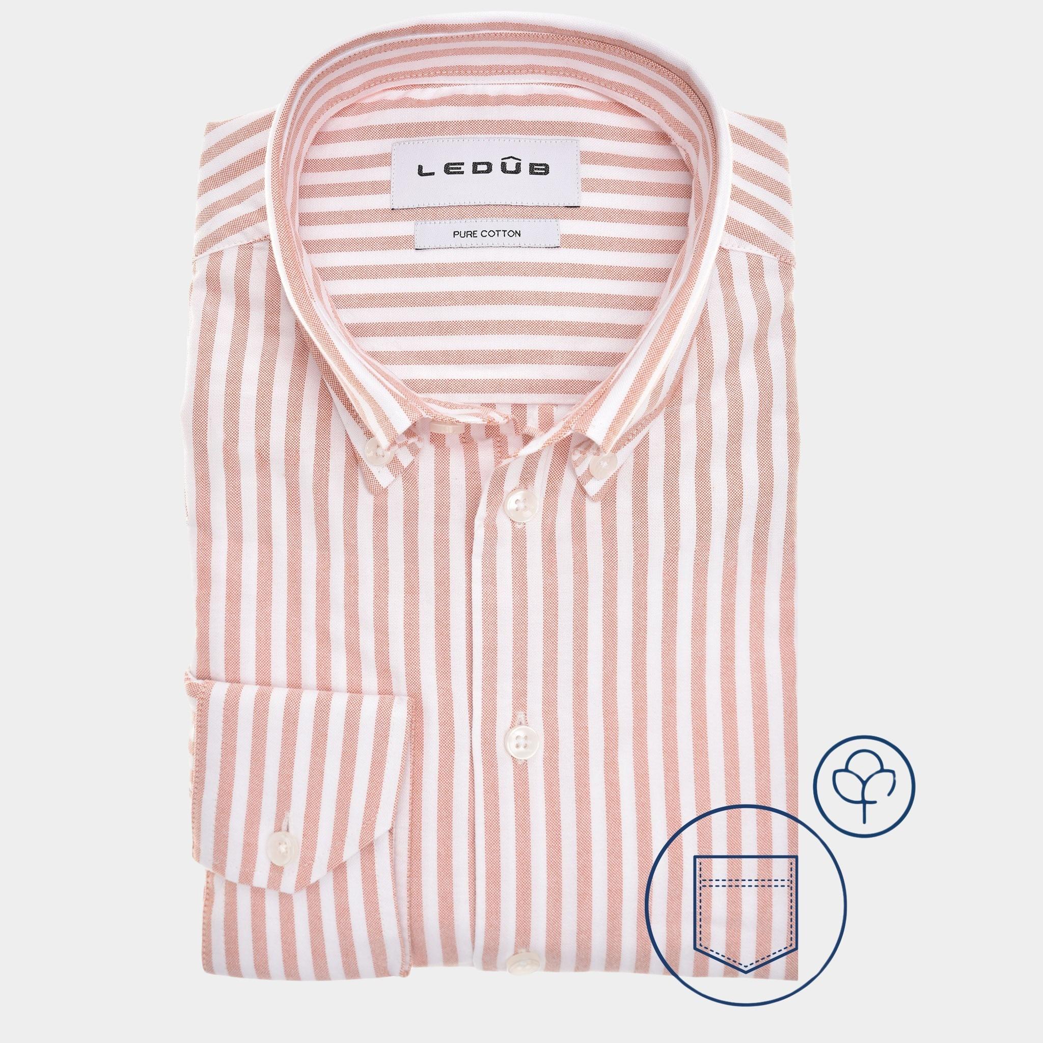 Ledub Business hemd lange mouw Oranje  0142883/840-000-000