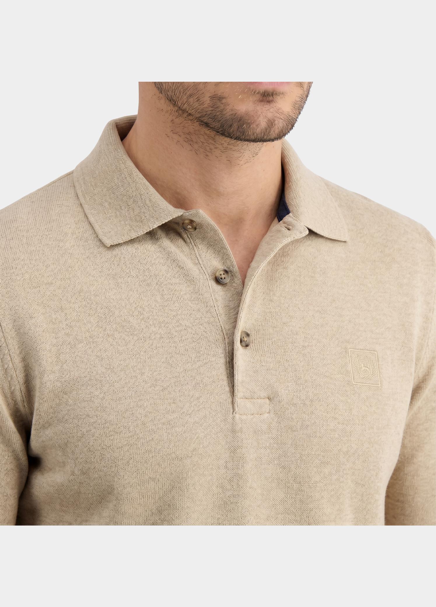 Lerros Polo lange mouwen heren Beige  2695220/141