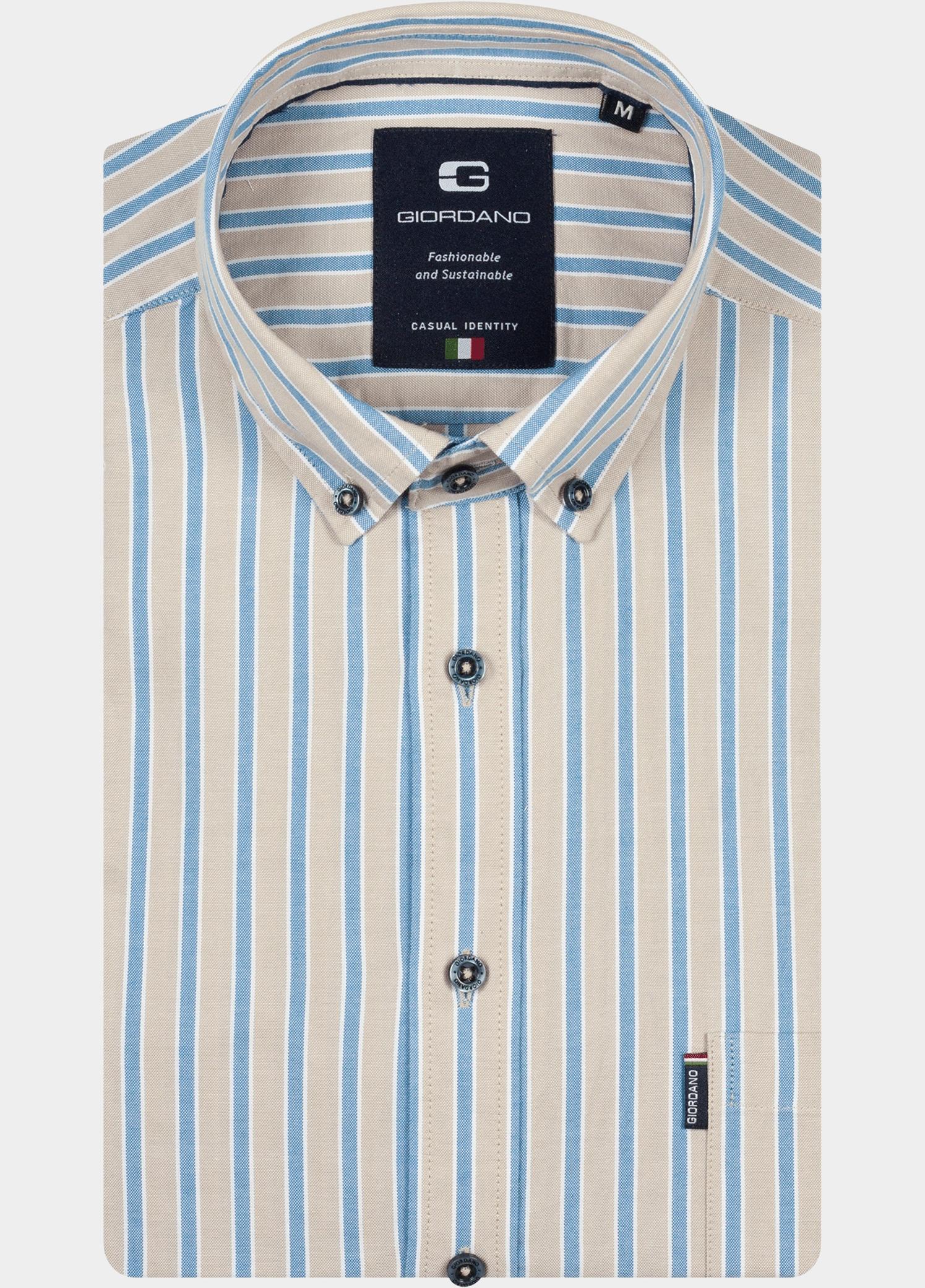 Giordano Overhemd heren Wit Dino Long Sleeve Button Down 617121/81