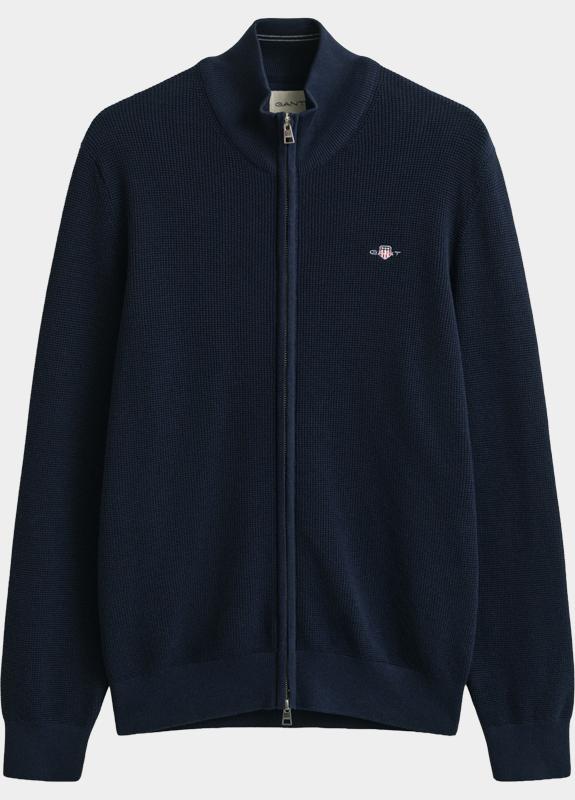 Gant Vest heren Blauw Katoenen vest met ritssluitin 8030293/433