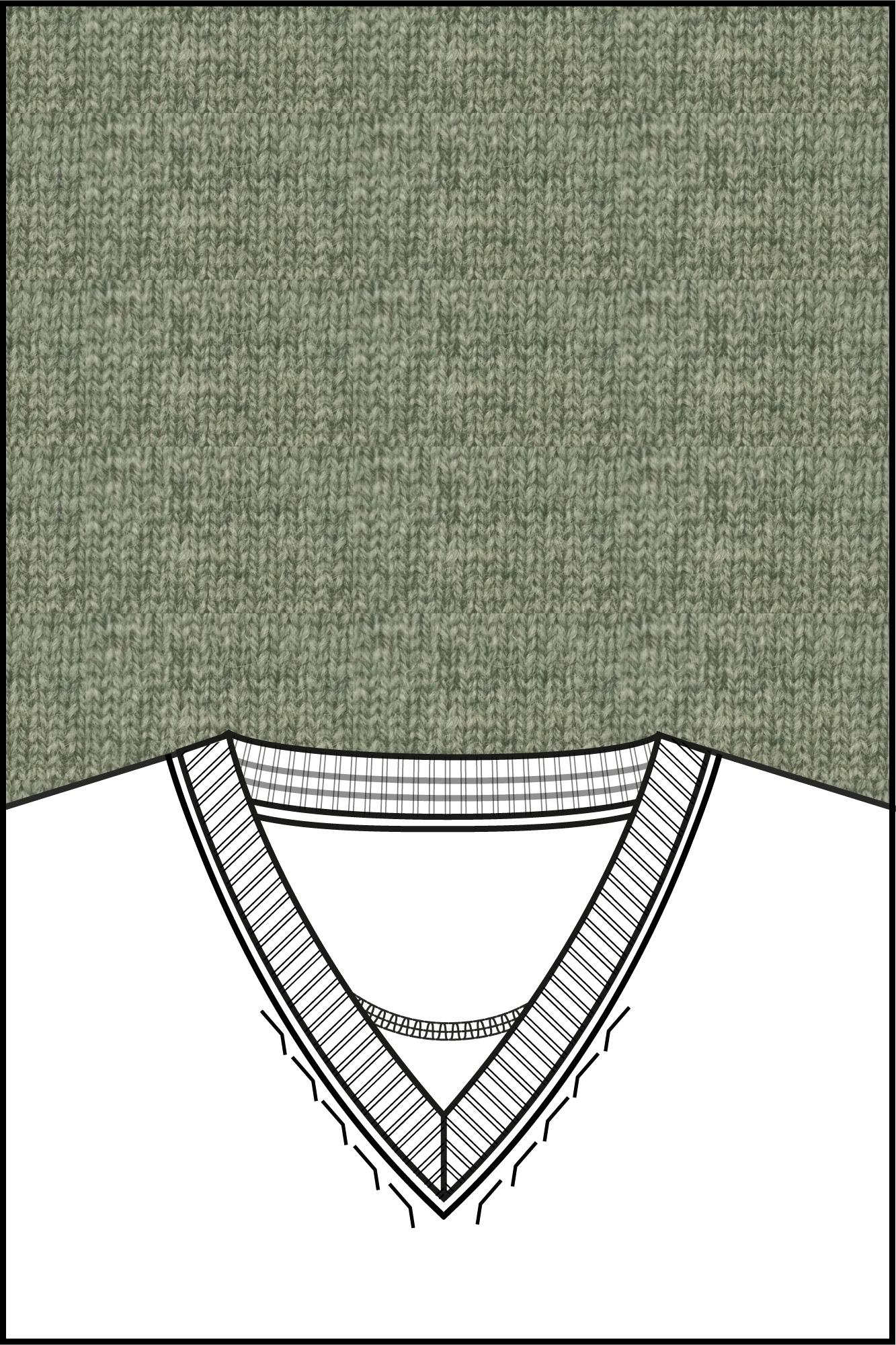 Baileys Pullover Groen V-Neck Pullover  12gg single 520071/725