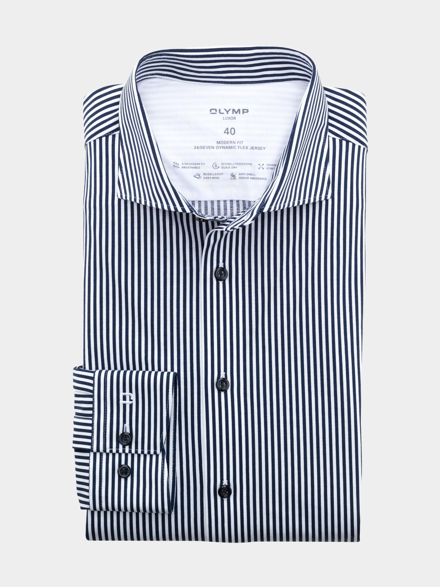 Olymp Business hemd lange mouw Blauw 1232/84 Hemden 123284/18