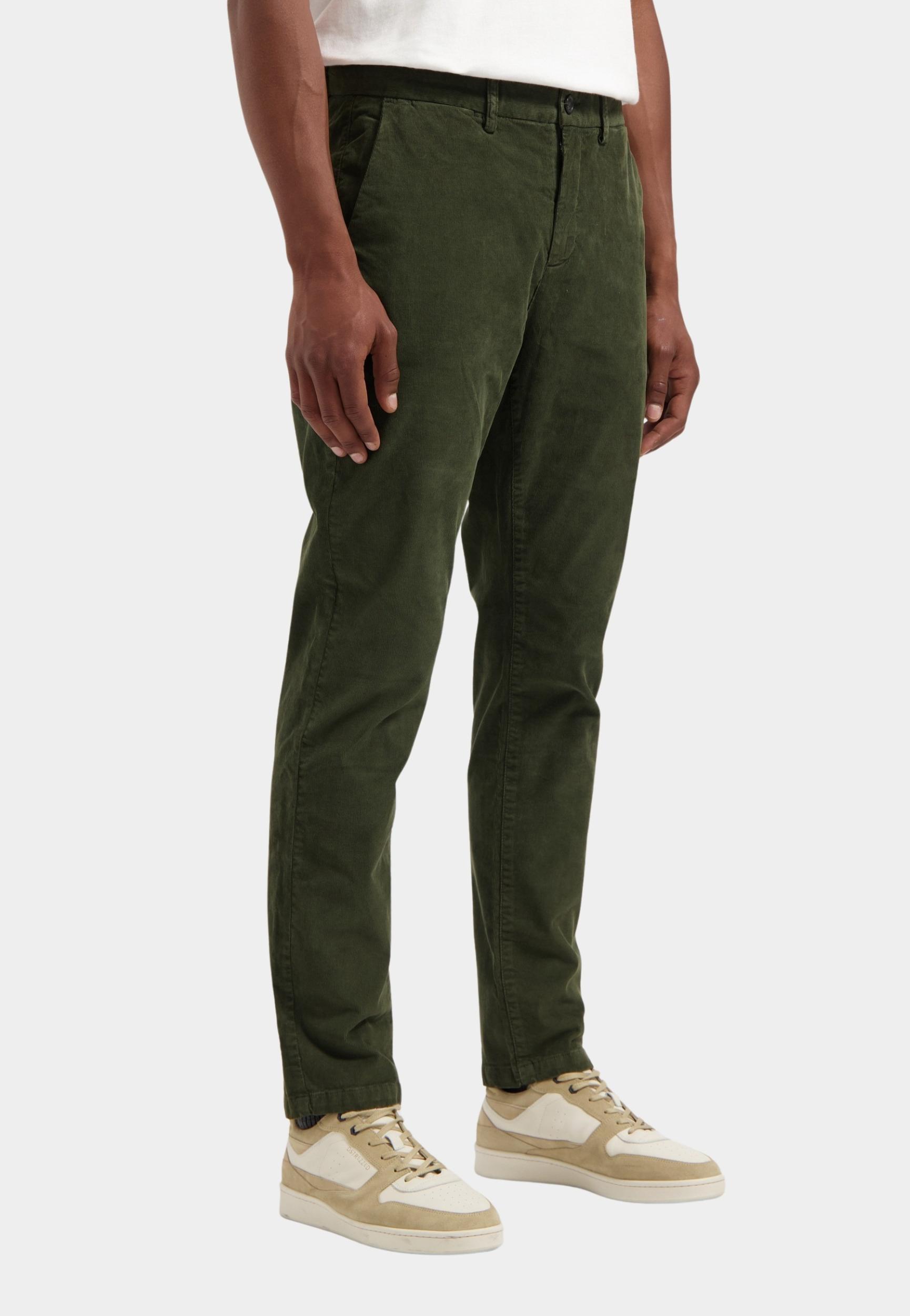 Dstrezzed Katoenen Broek Groen Lancaster Ribcord Chino 501852/557