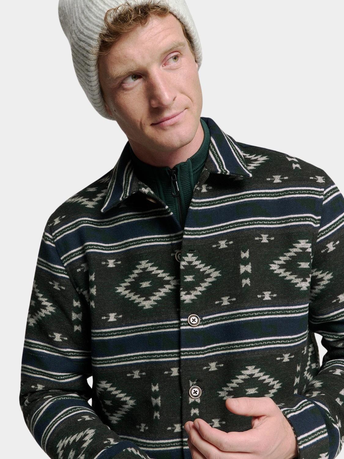No Excess Casual hemd lange mouw Zwart Overshirt Button Closure Patt 25510909/020