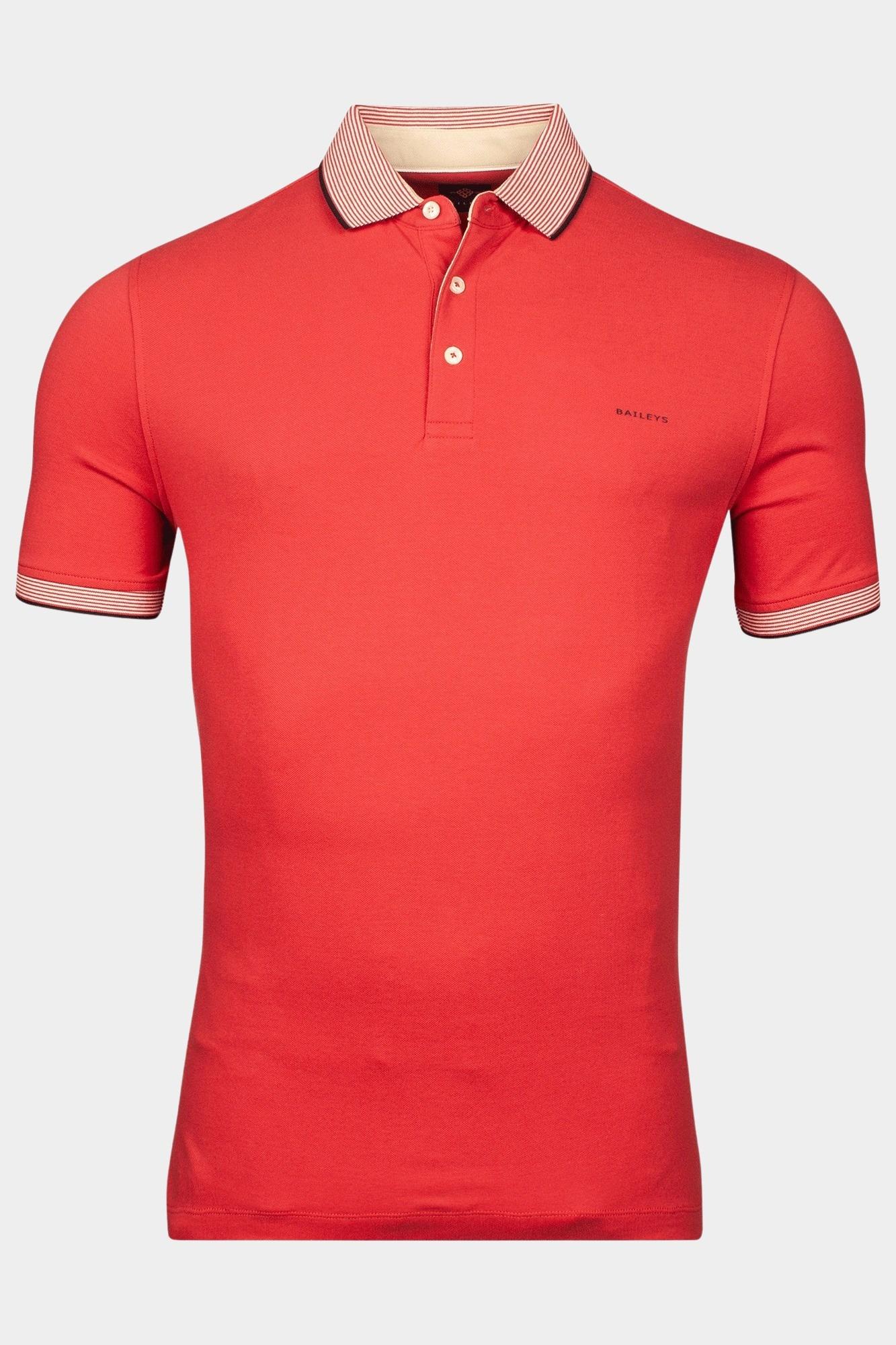 Baileys Polo korte mouw Rood Poloshirt Solid Pique 515236/33