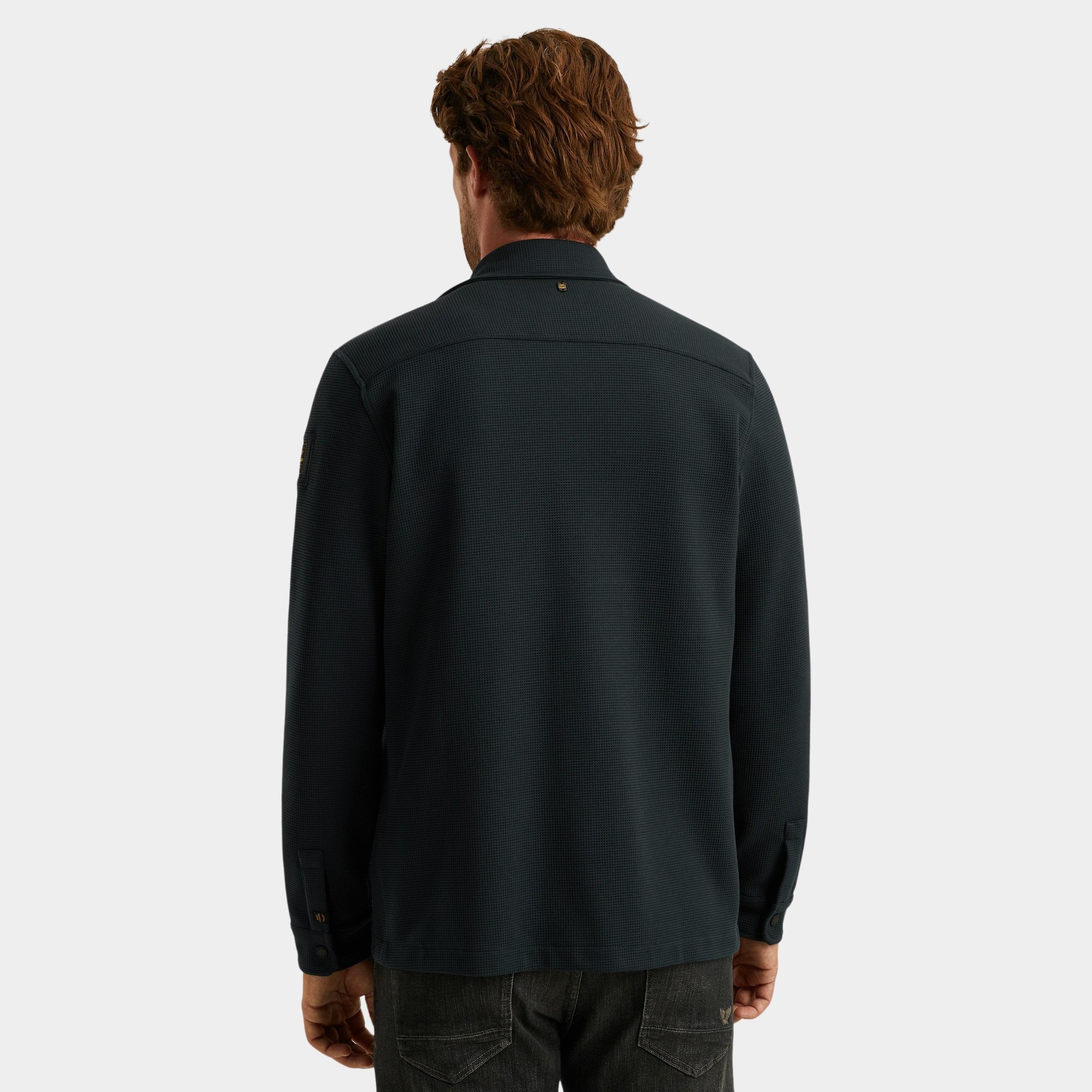 PME Legend Casual hemd lange mouw Blauw LONG SLEEVE SHIRT Waffle Jers PSI2511246/5282