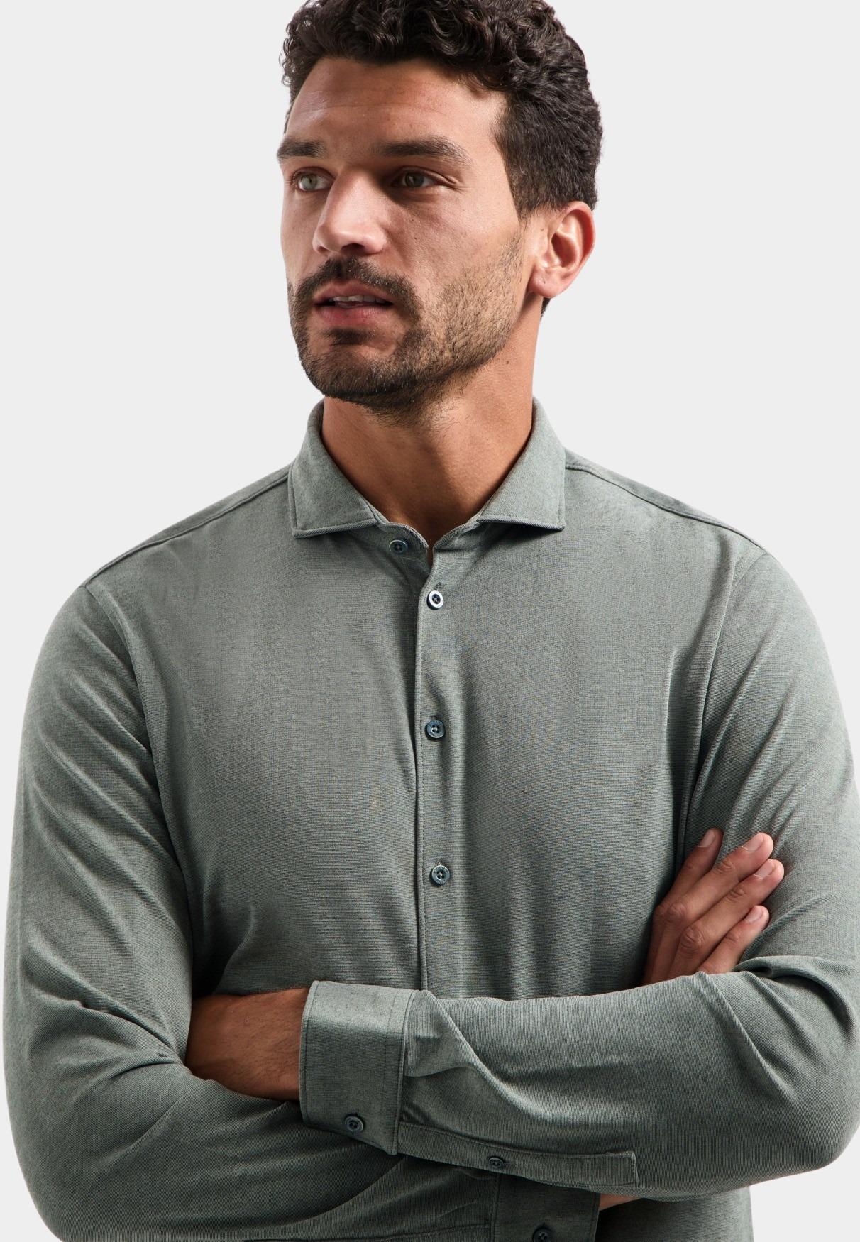 No Excess Casual hemd lange mouw Groen  N4180/124