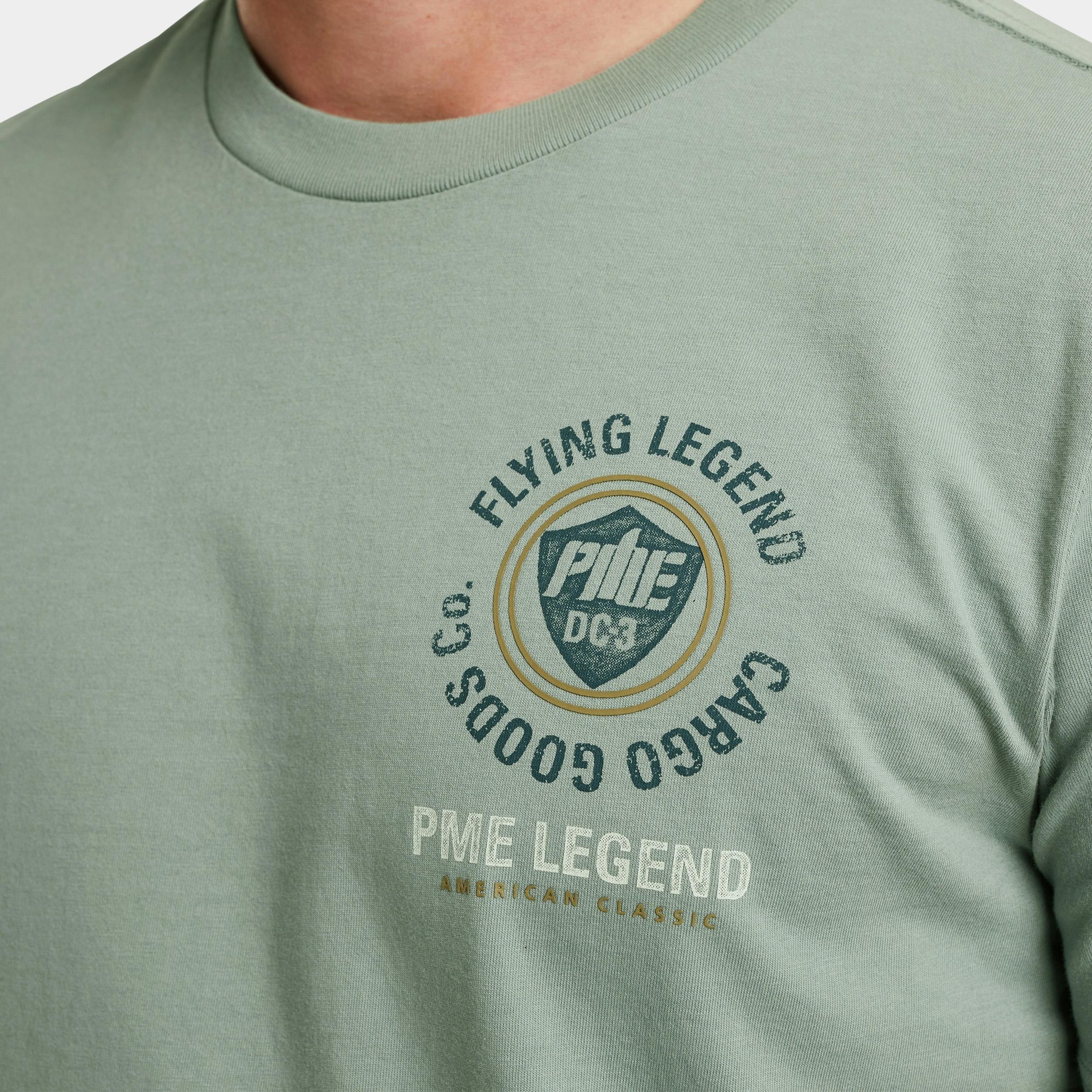 PME Legend T-shirt korte mouw Groen Short sleeve r-neck single je PTSS2508575/5226