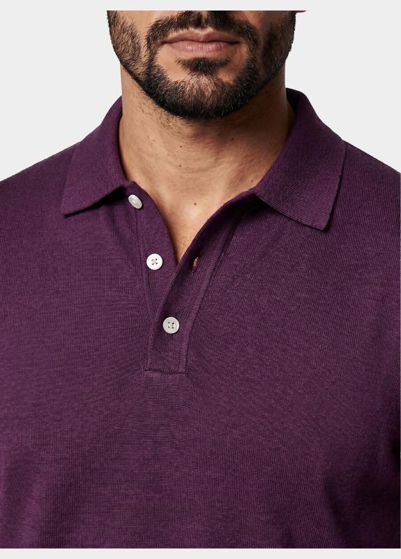 Scotland Blue Polo heren Paars Pince Knitted Polo Ss SPE26106PI08SB/5005