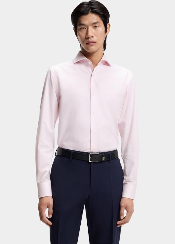 BOSS Black Zakelijk overhemd heren Roze H-HANK-SP-B1-C1-261 10277120 50555977/684