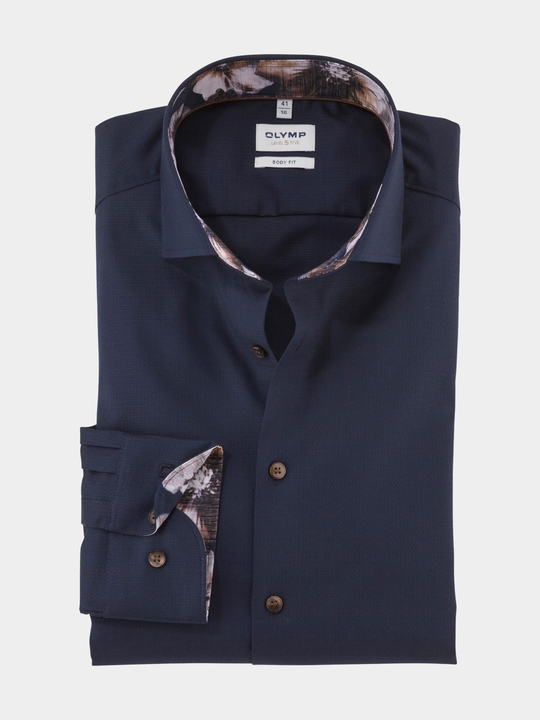 Olymp Overhemd extra lange mouw Blauw Level Five 209679/18