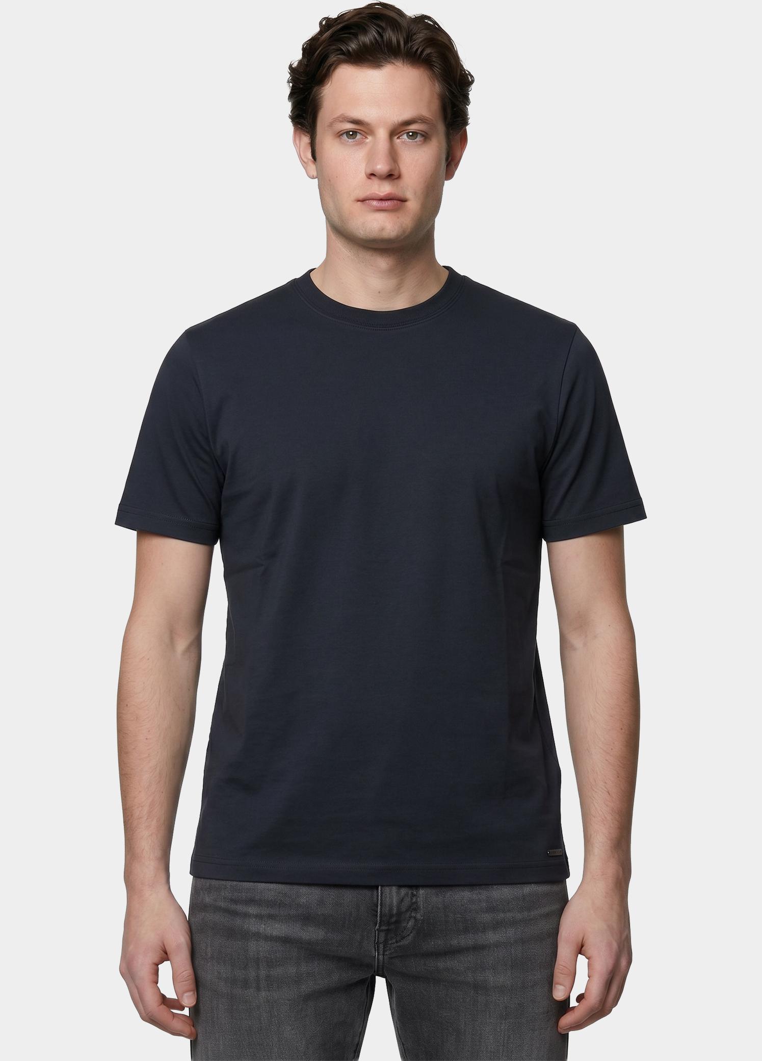 Scotland Blue T-shirt heren Blauw Parker T-shirt SPE25108PA33SB/290 navy