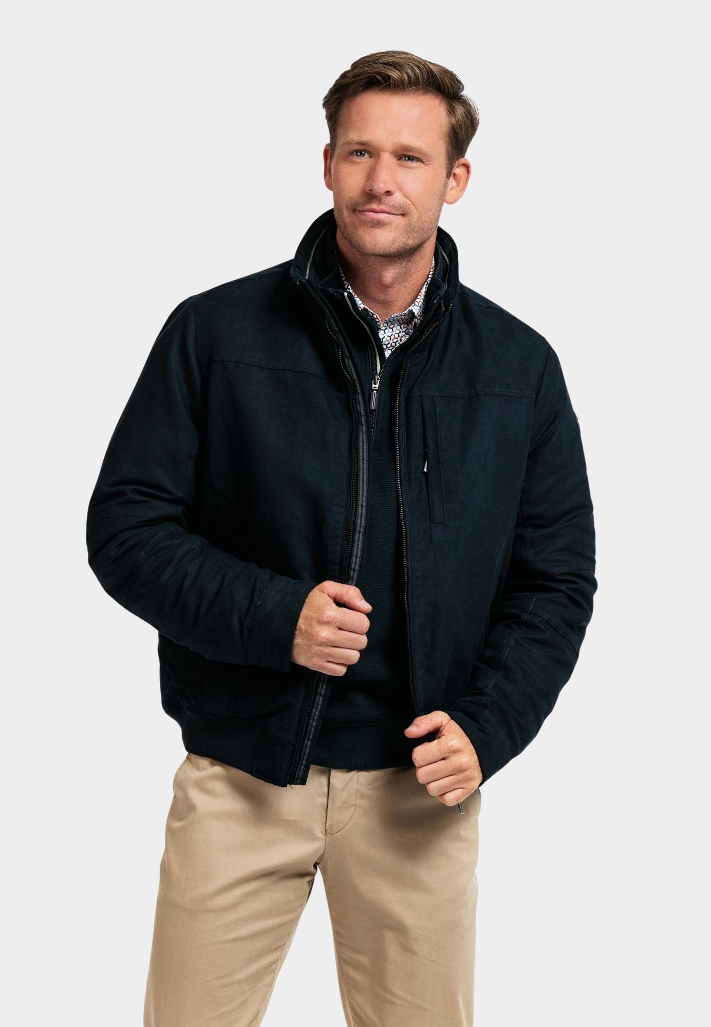 Baileys Winterjack Blauw Jacket  all over printed sued 422375/60
