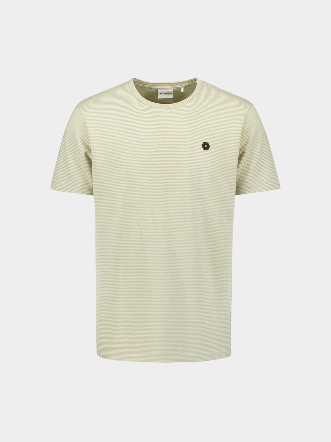 No Excess T-shirt korte mouw Groen T-Shirt Crewneck Melange Jacq 29350708/197