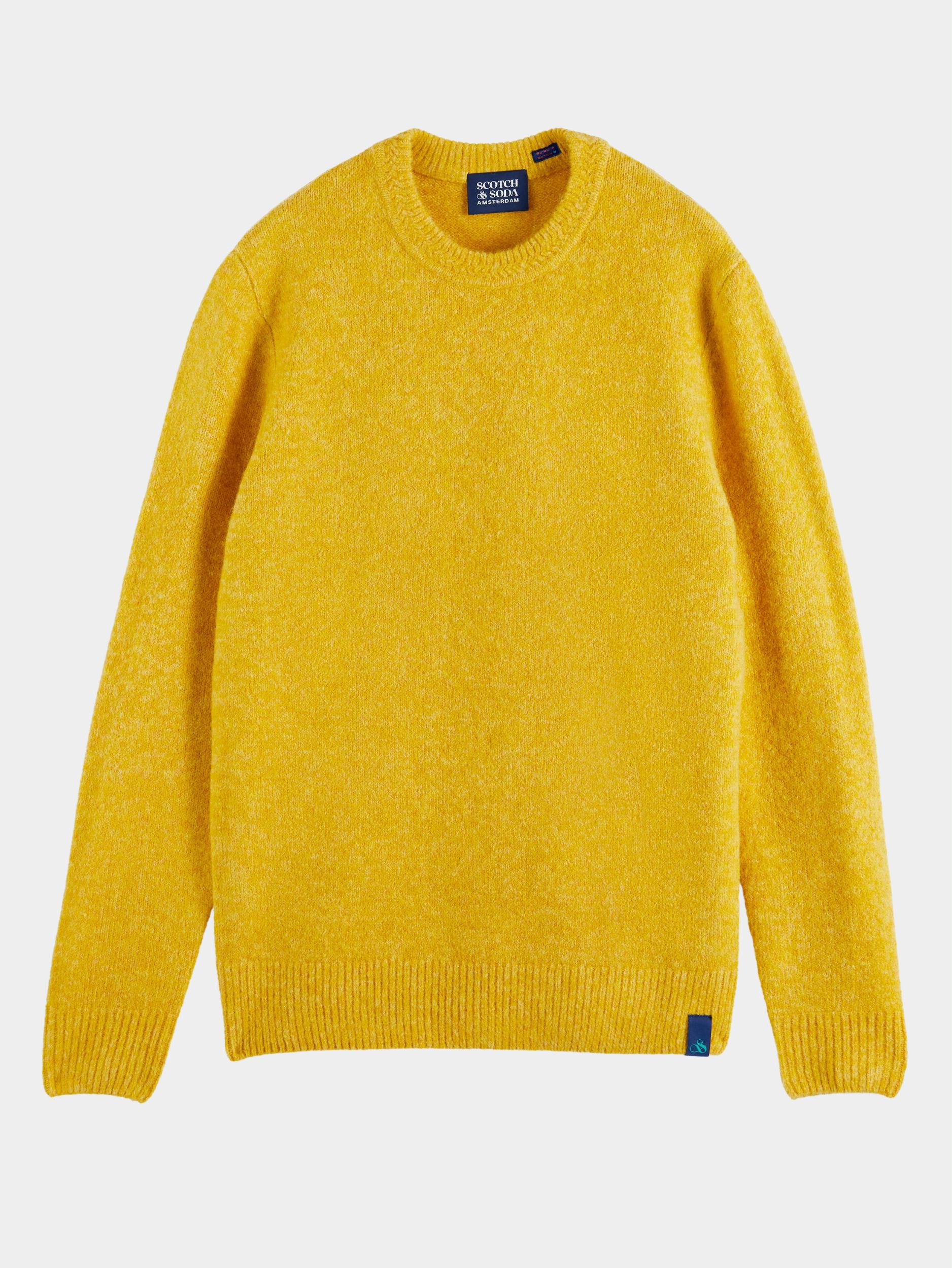 Scotch & Soda Pullover Geel Soft knit melange crewneck pul 169254/2770