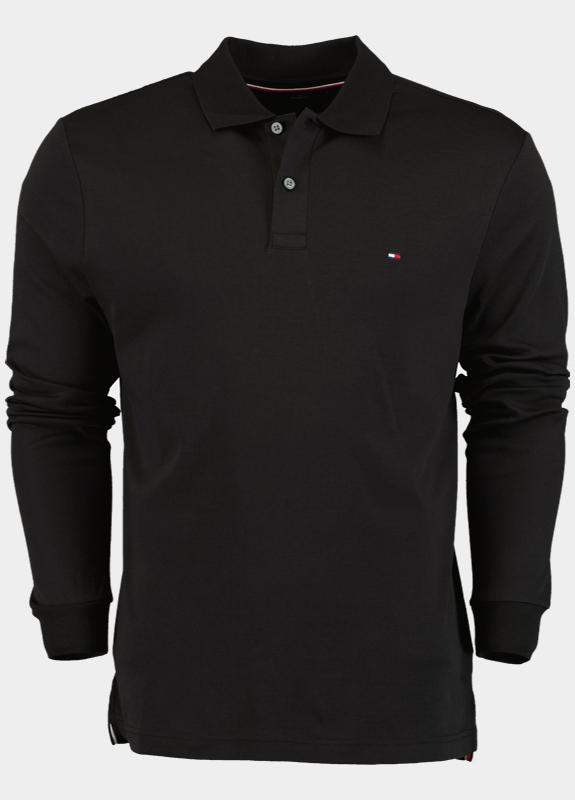 Tommy Hilfiger Polo lange mouw Zwart L/S LIQUID COTTON RE MW0MW37317/BDS