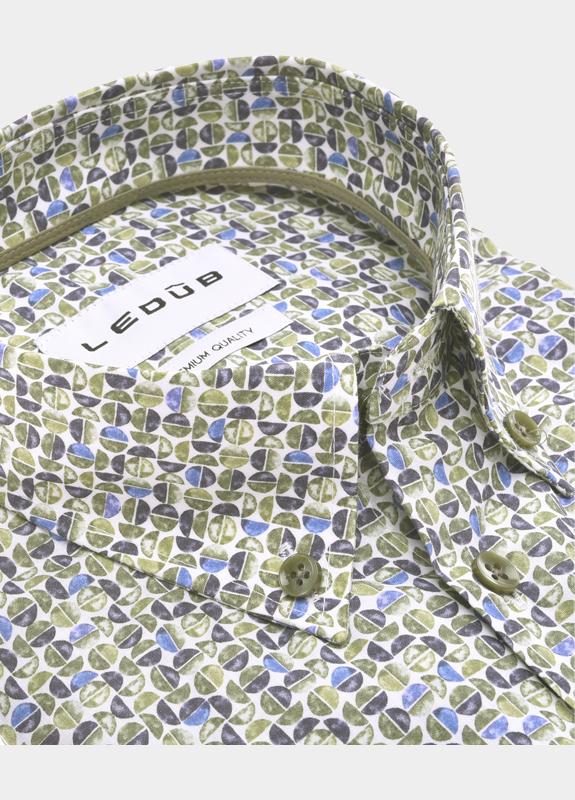 Ledub Business hemd korte mouw Groen  0143296/550-535-000