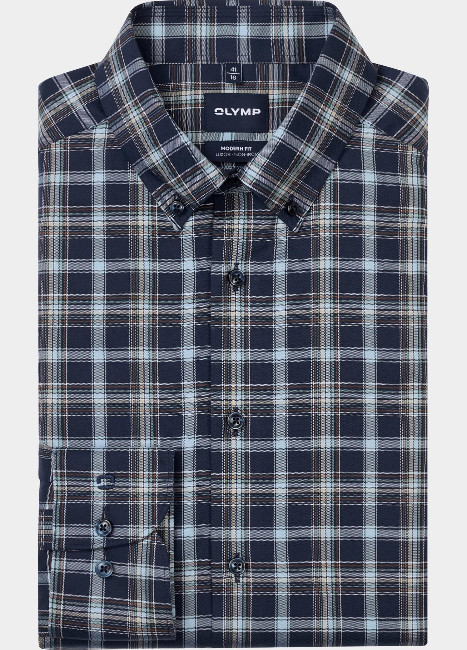 Olymp Zakelijk overhemd heren Blauw Luxor mf D.2156 o.T. 138824/18
