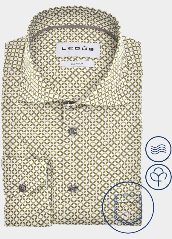 Ledub Business hemd lange mouw Groen  0143074/570-270-000