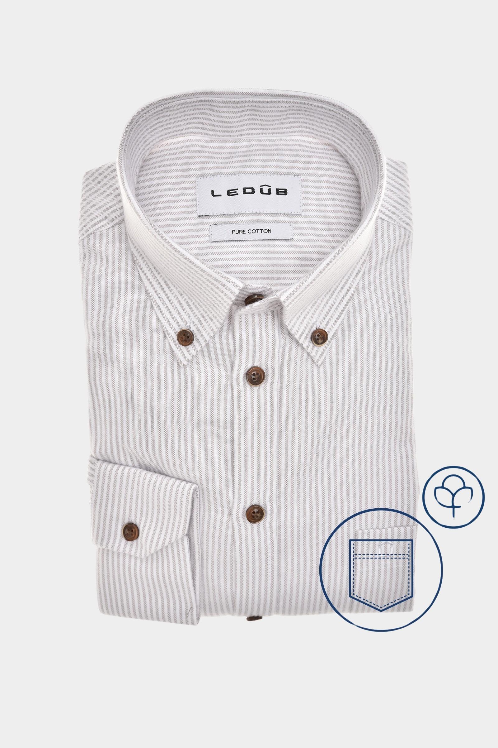 Ledub Business hemd lange mouw Grijs MFN5 0143133/220-000-000