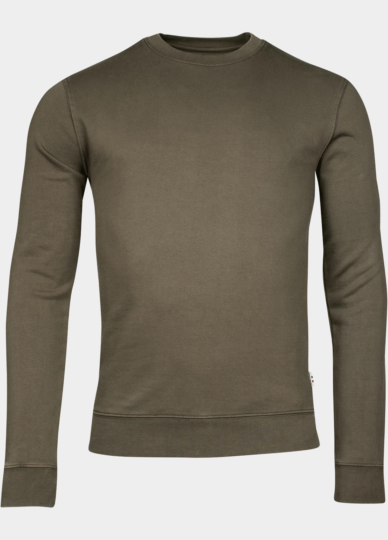 Giordano Pullover heren Groen Leonardo Crewneck Garment Dyed 423804/70