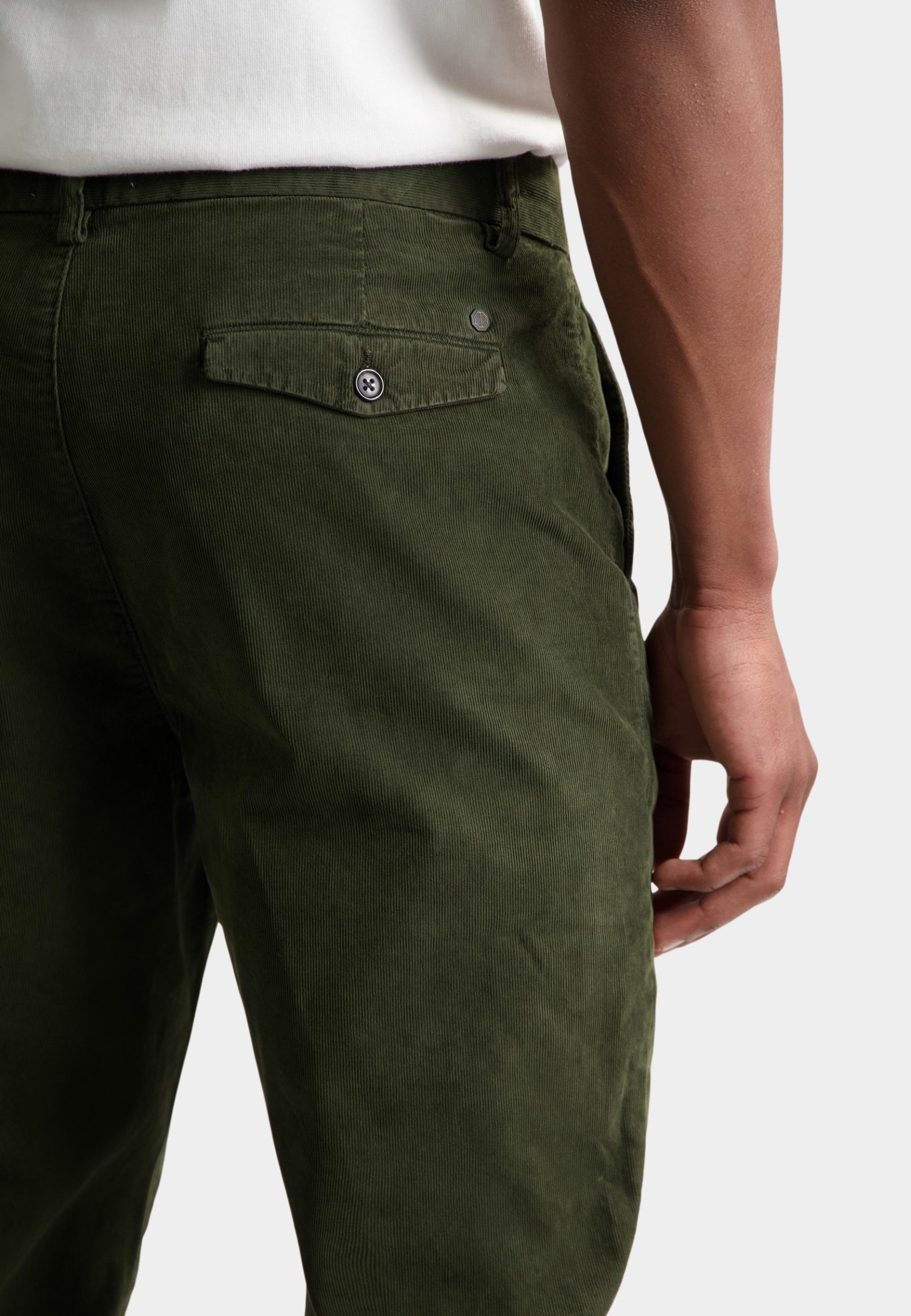 Dstrezzed Katoenen Broek Groen Lancaster Ribcord Chino 501852/557