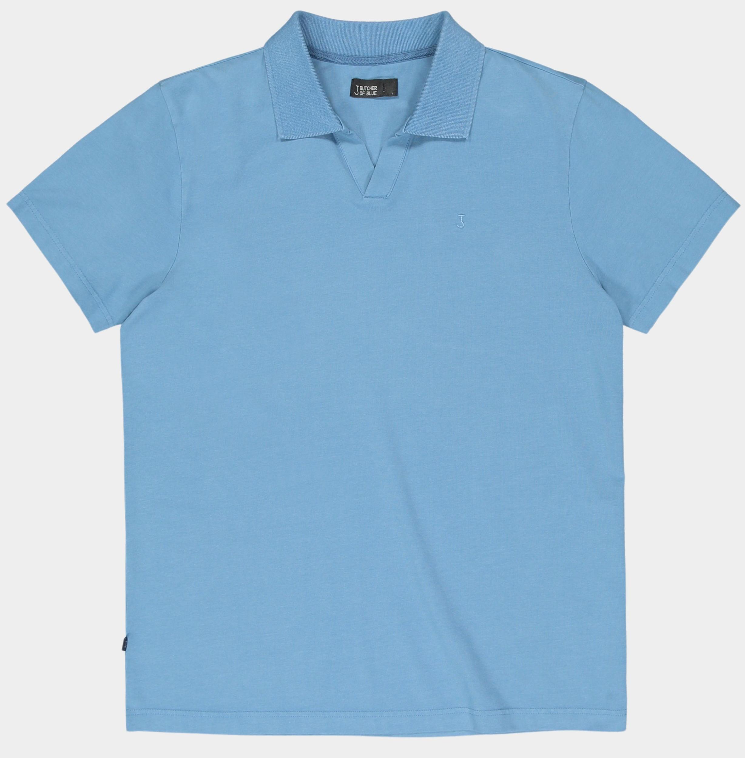 Butcher of Blue Polo korte mouw Blauw Alain Jersey Polo M2412012/836