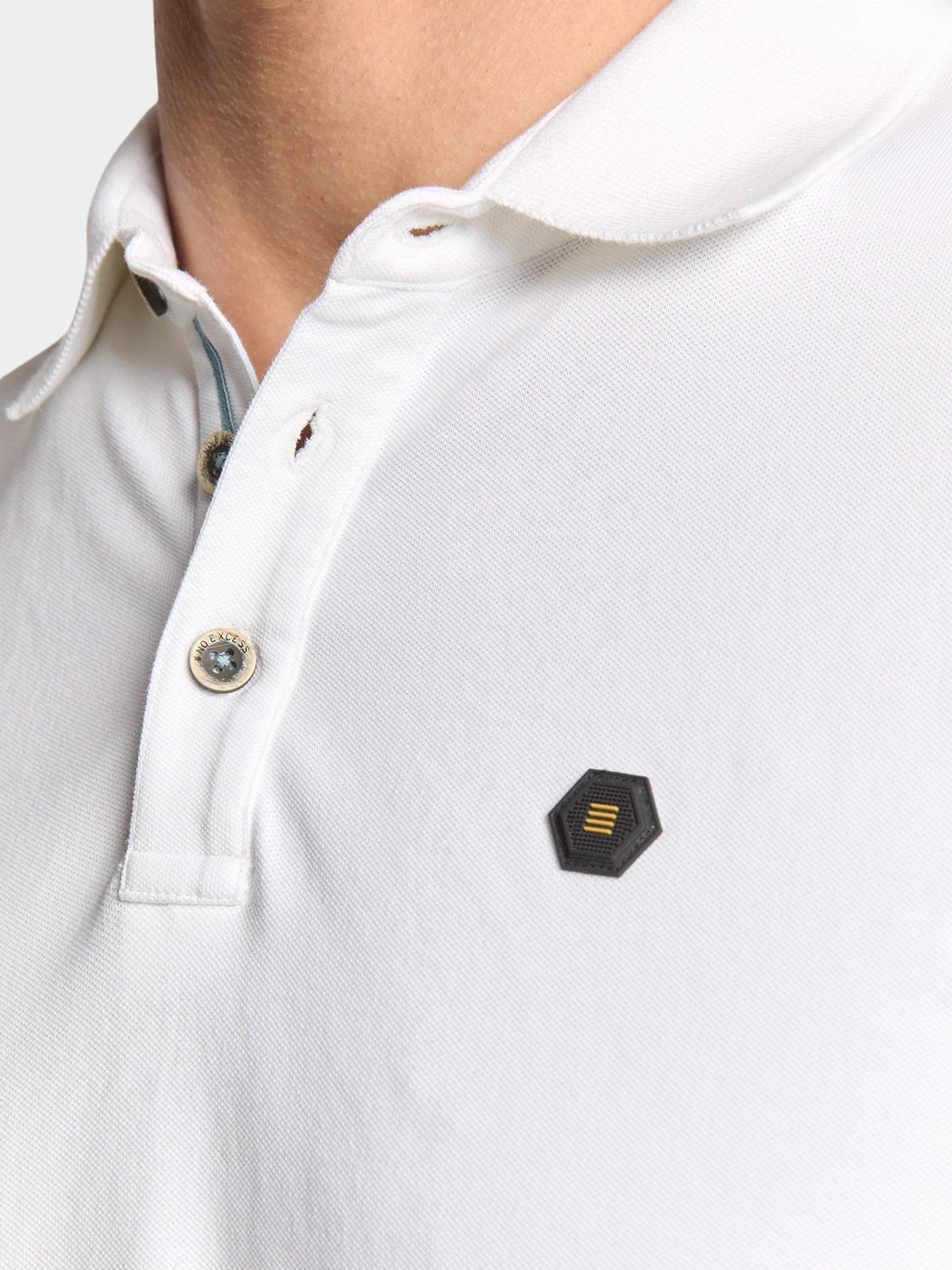 No Excess Polo korte mouw Wit Polo Pique Garment Dyed N3801/010