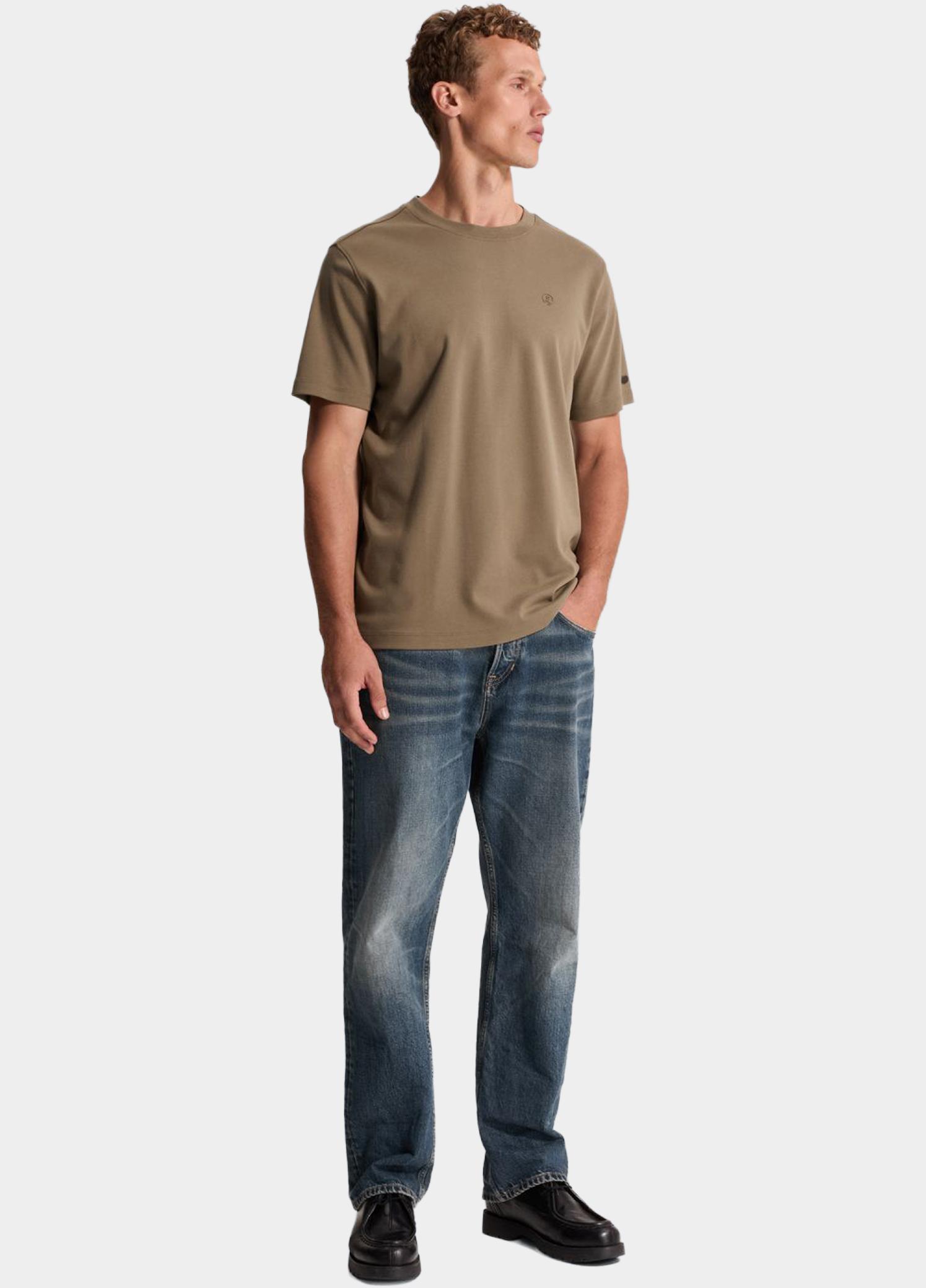 Cast Iron T-shirt heren Bruin Short sleeve r-neck regular f CTSS2609560/8026