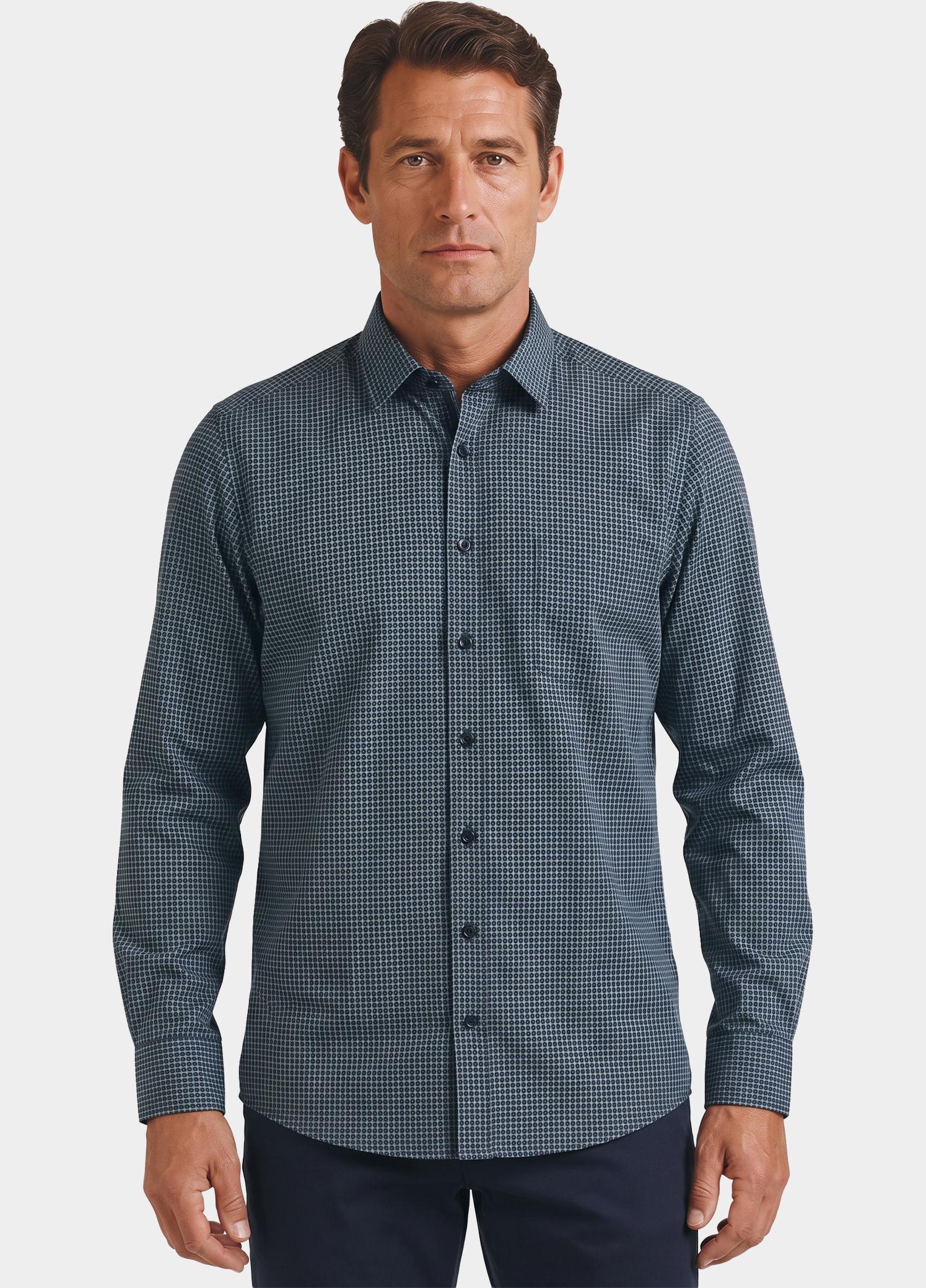 Casamoda Overhemd heren Blauw Kent Casual Fit 126132520/100