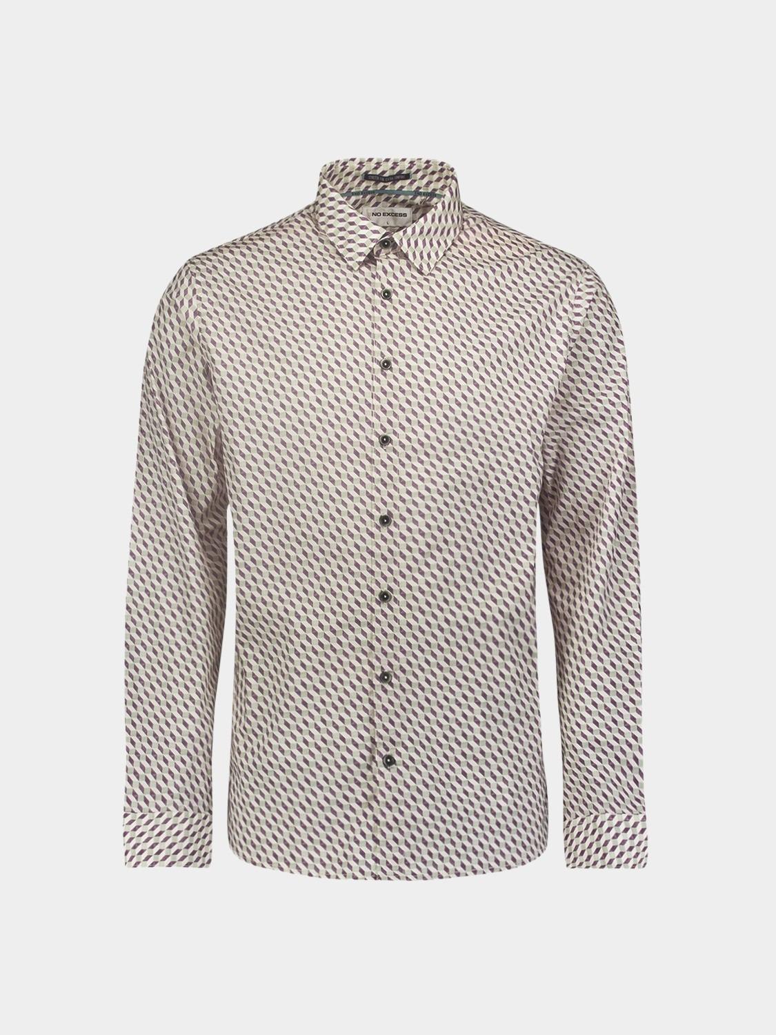 No Excess Casual hemd lange mouw Paars  25430714/083