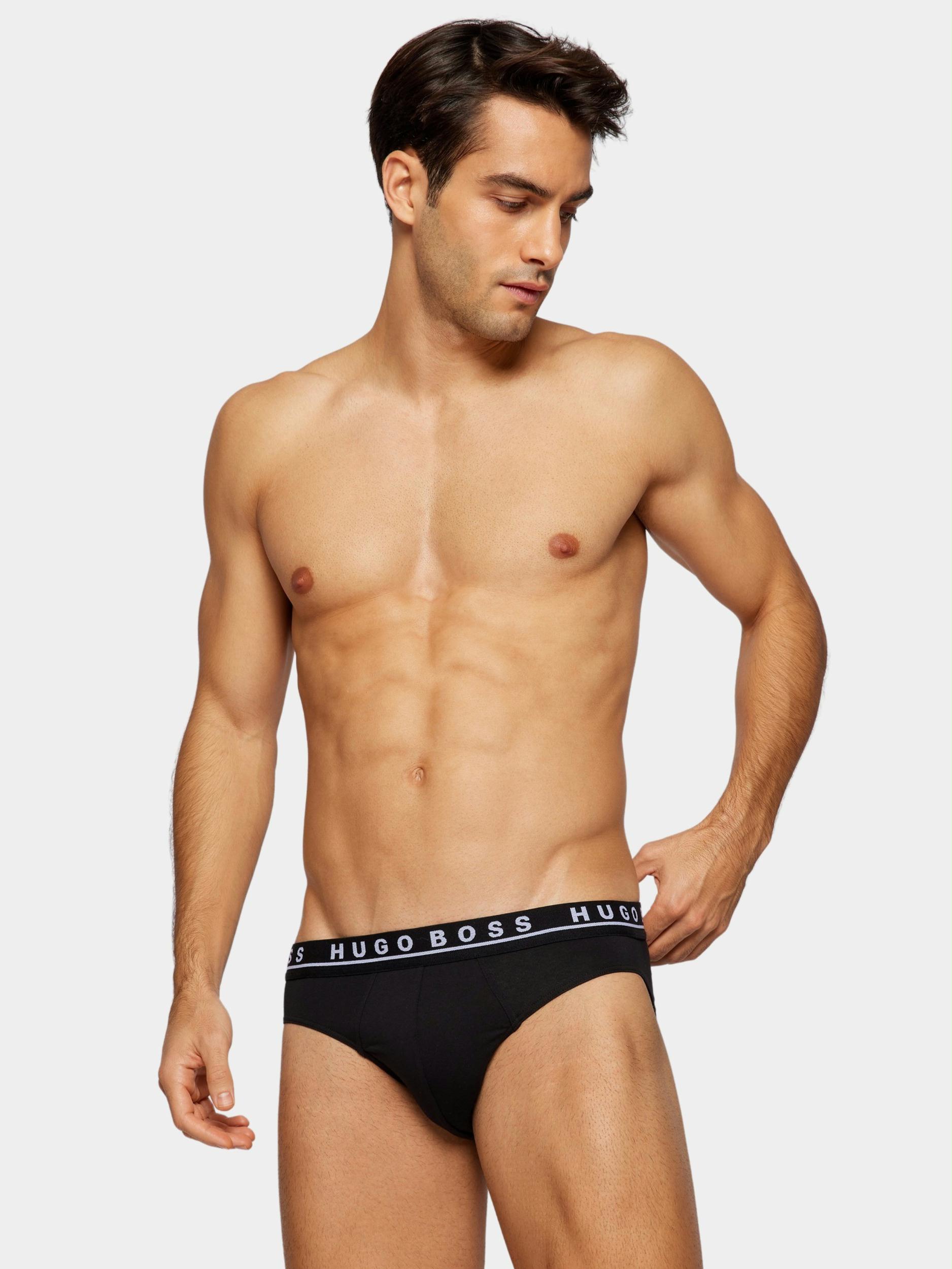 BOSS Black Slip Zwart Brief 3P CO/EL 10237826 01 50458559/976