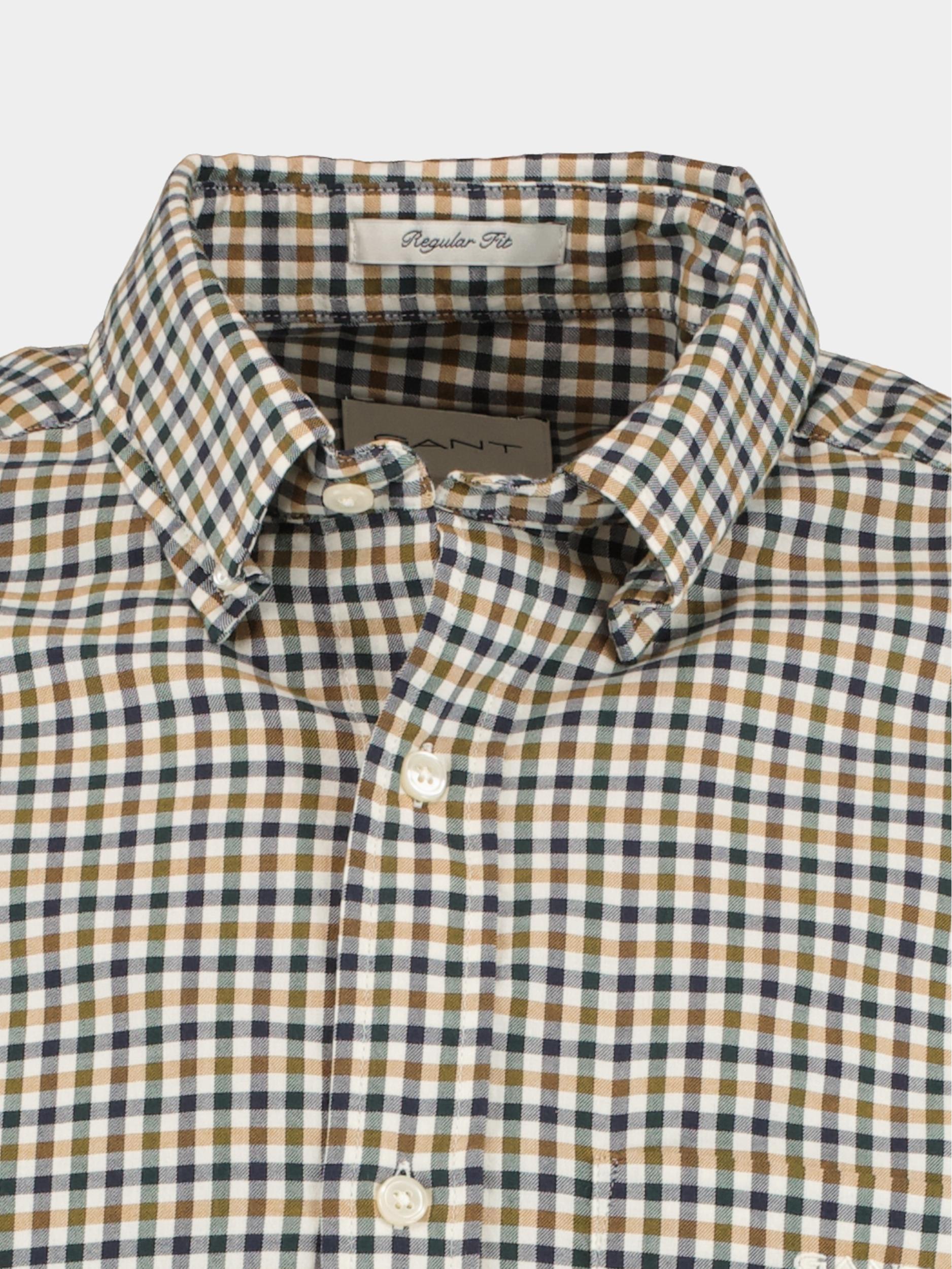 Gant Casual hemd lange mouw Beige Reg Twill Micro Multi Check Sh 3230201/113