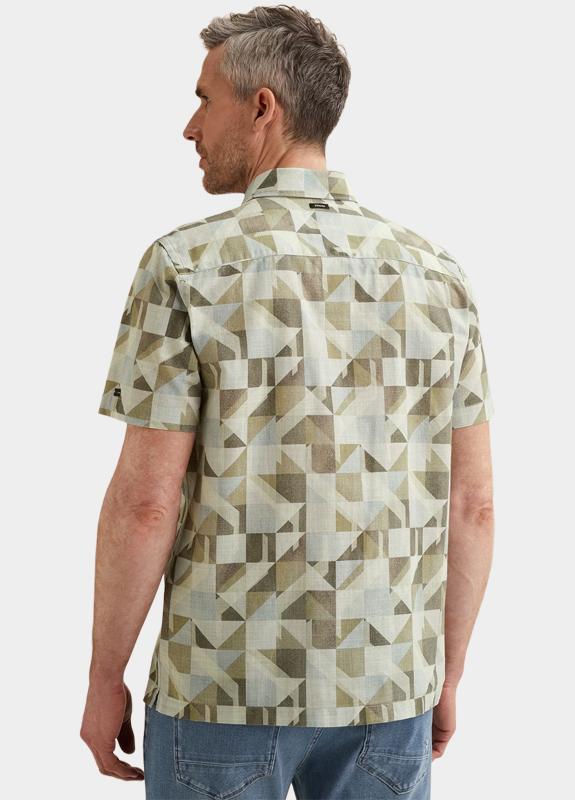 Vanguard Casual hemd korte mouw Wit Short Sleeve Shirt Geo Spring VSIS2603233/7004