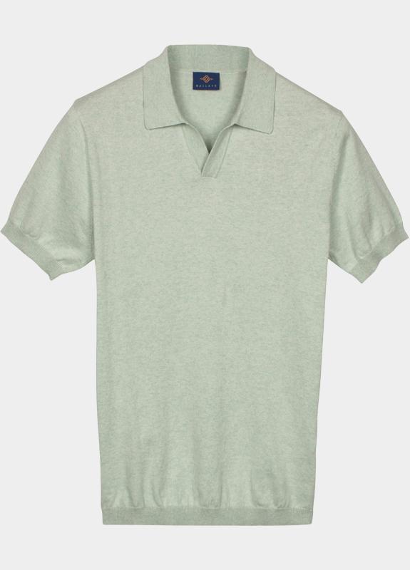 Baileys Polo heren Groen Polo knitted SS V-collar 14gg 615784/745