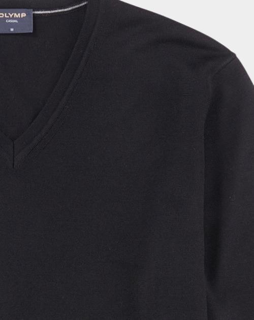 Olymp Pullover Zwart V-pullover basic merino 015010/68