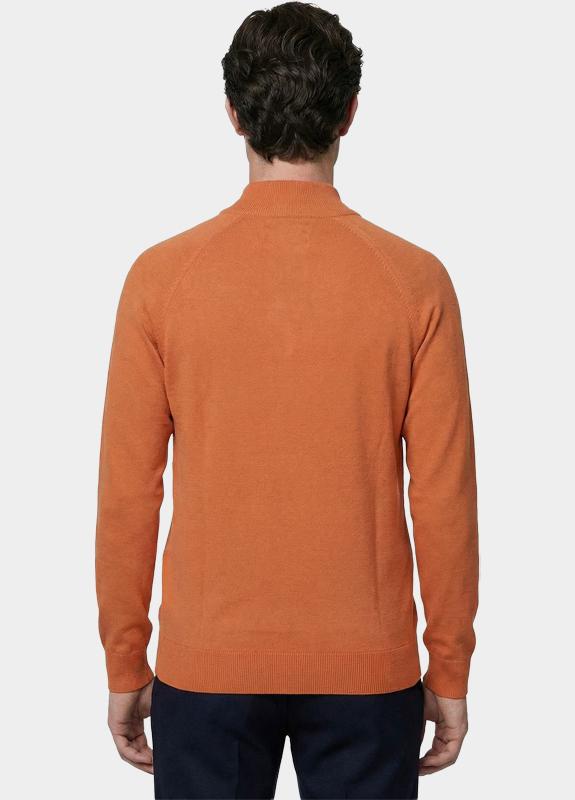 Innocente Half Zip Oranje Half zip met structuur 326/8040 Brique