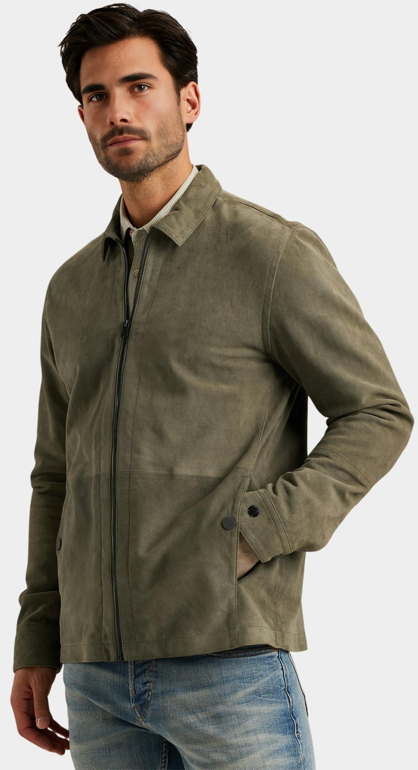 Cast Iron Casual hemd lange mouw Groen Long Sleeve Shirt Suede Shirt CSI2502207/6496