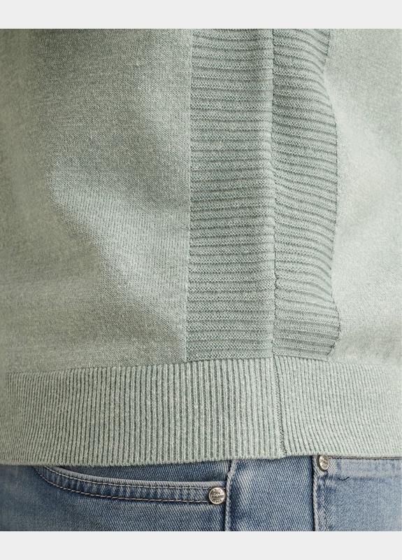 Vanguard Pullover Blauw Crewneck cotton linen blend VKW2602300/5144