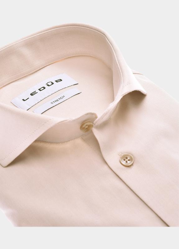 Ledub Business hemd lange mouw Bruin  0143210/620-000-000