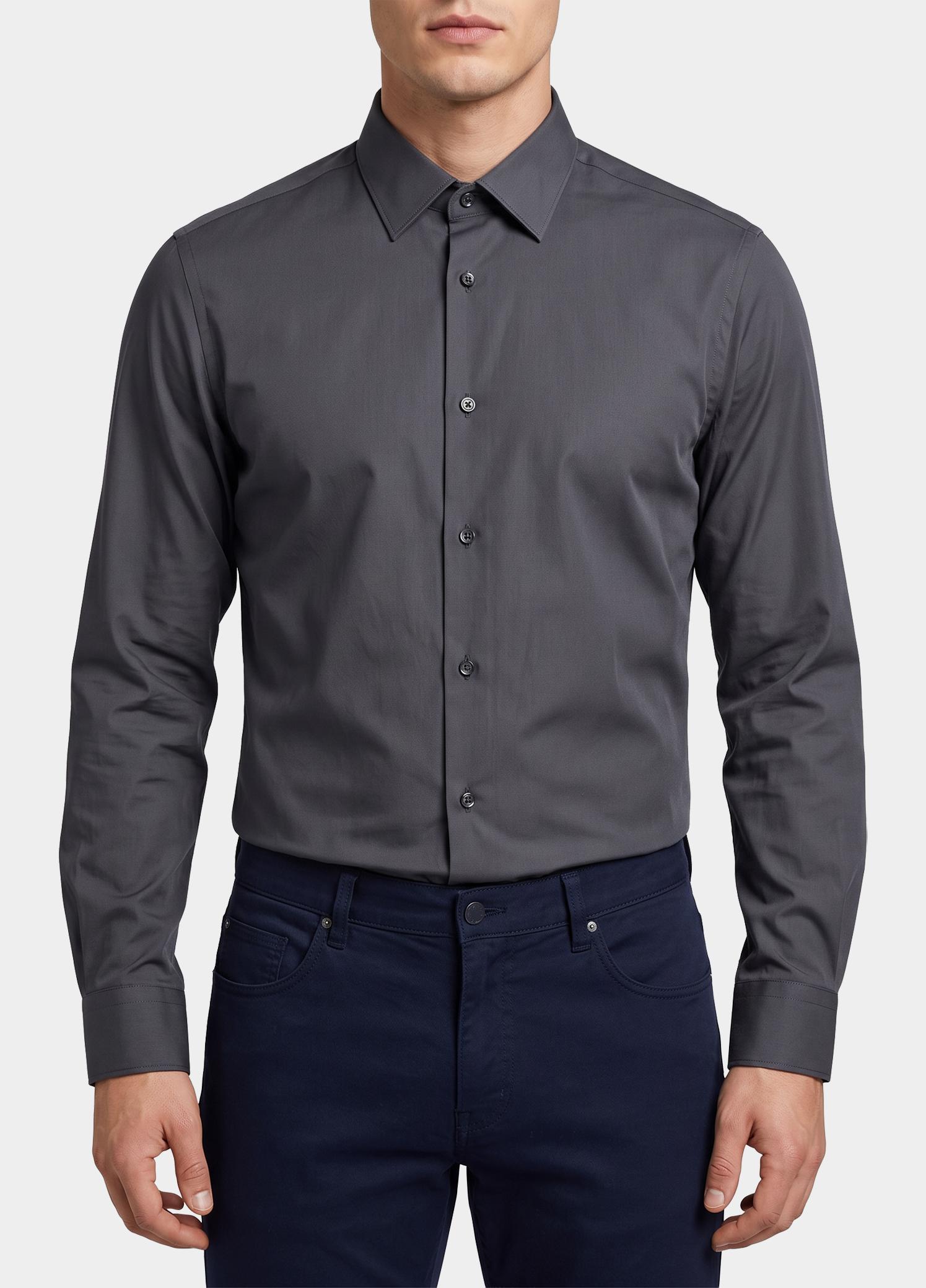 BOSS Black Zakelijk overhemd heren Zwart P-HANK-S-K-261 10248739 01 50555747/001