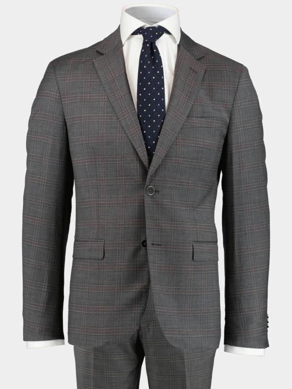 Bos Bright Blue Kostuum Grijs Toulon Suit Drop 8 223028TO36SB/940 grey
