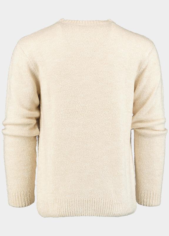 Innocente Pullover Wit bouclé ronde hals 1161/342