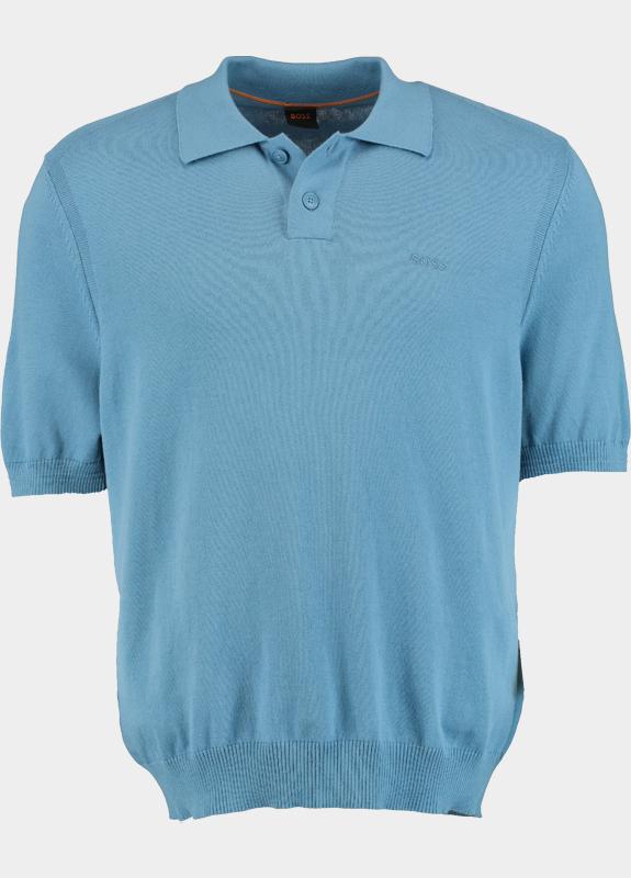 BOSS Orange Polo korte mouw Blauw Asac_P 10259532 01 50514223/462