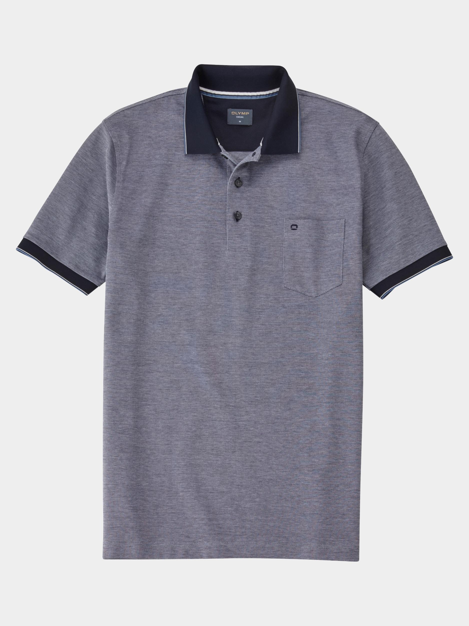 Olymp Polo korte mouw Blauw Polo PiquÃ© Bicolor 540752/18