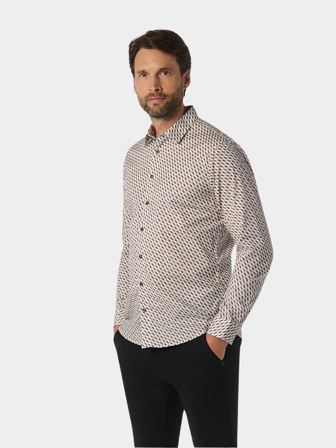 No Excess Casual hemd lange mouw Paars  25430714/083