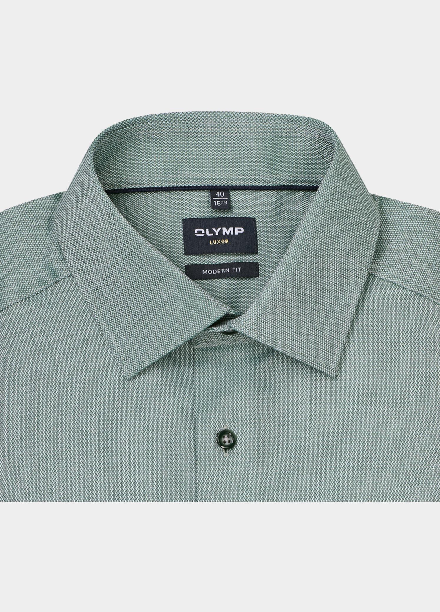 Olymp Zakelijk overhemd heren Groen Luxor 124614/45