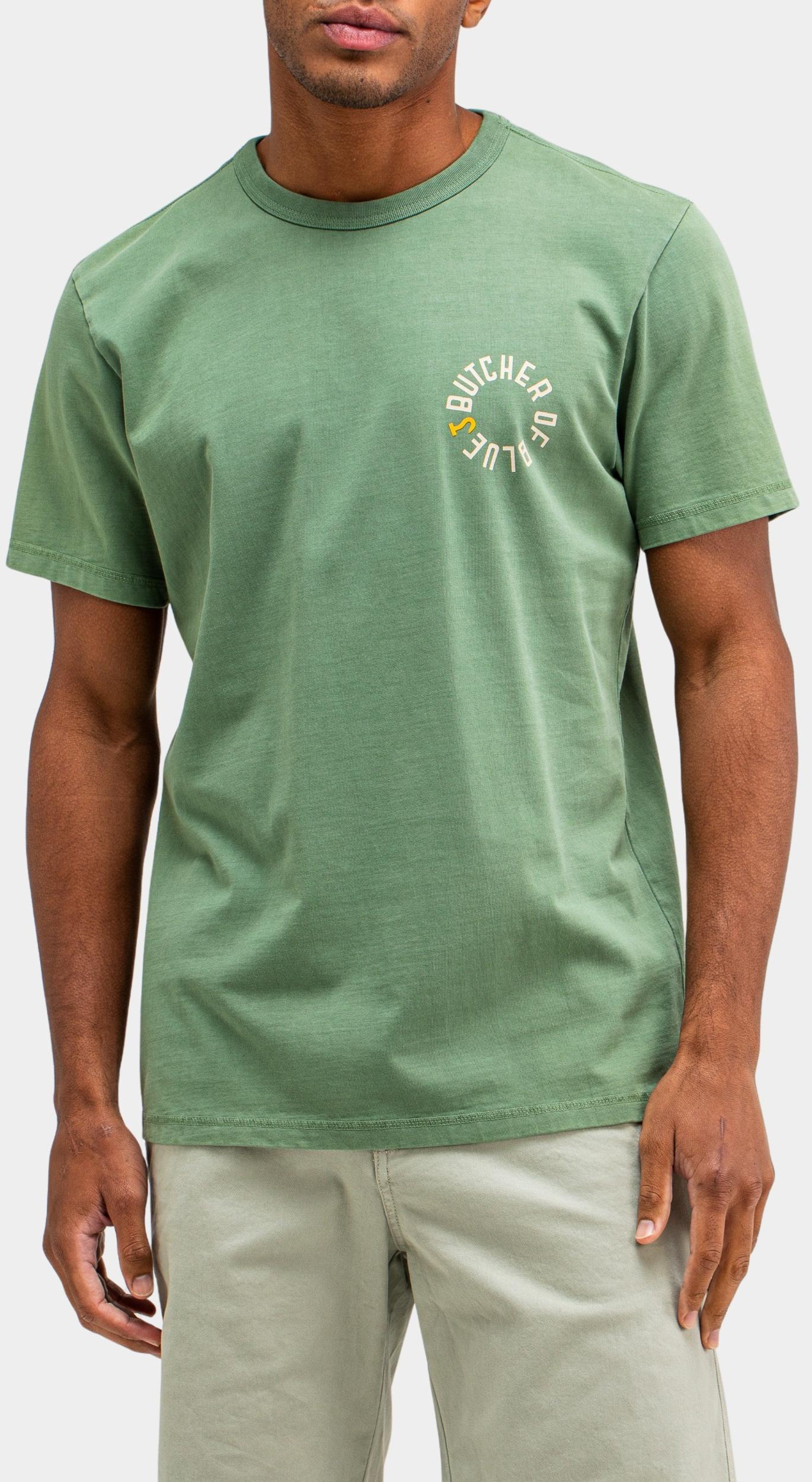 Butcher of Blue T-shirt korte mouw Groen Army Circle Tee M2512011/792